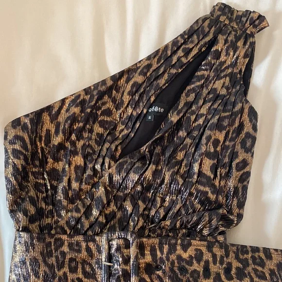 Retrofete Kayla Leopard Leme Mini Dress - Picture 4 of 6